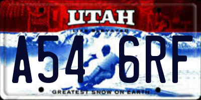 UT license plate A546RF