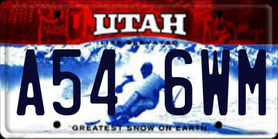 UT license plate A546WM