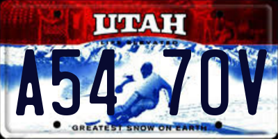 UT license plate A547OV