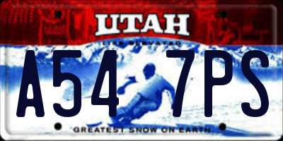 UT license plate A547PS