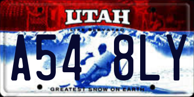 UT license plate A548LY