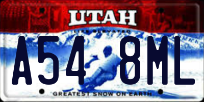 UT license plate A548ML