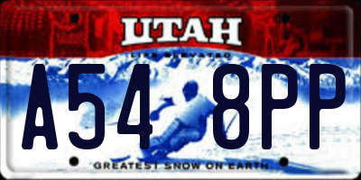 UT license plate A548PP
