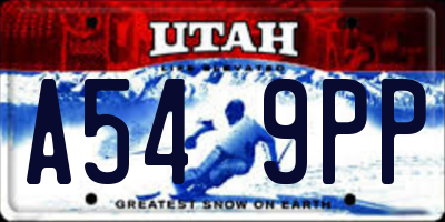 UT license plate A549PP