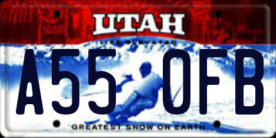 UT license plate A550FB