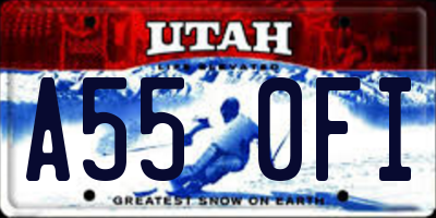 UT license plate A550FI