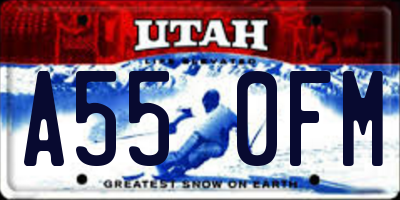 UT license plate A550FM