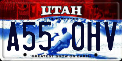 UT license plate A550HV