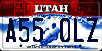 UT license plate A550LZ