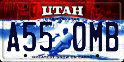 UT license plate A550MB