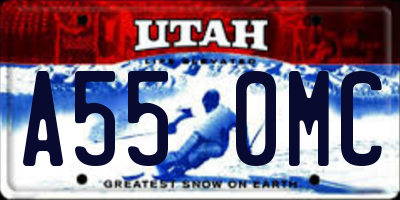UT license plate A550MC
