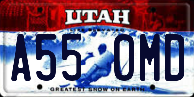 UT license plate A550MD