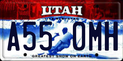 UT license plate A550MH