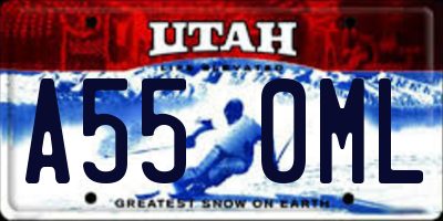 UT license plate A550ML