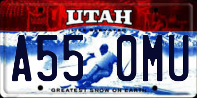 UT license plate A550MU