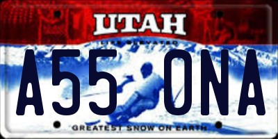 UT license plate A550NA