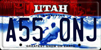 UT license plate A550NJ