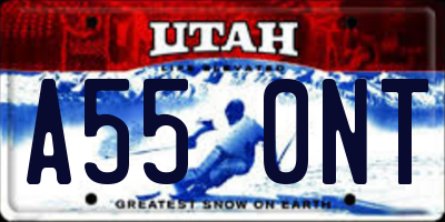 UT license plate A550NT