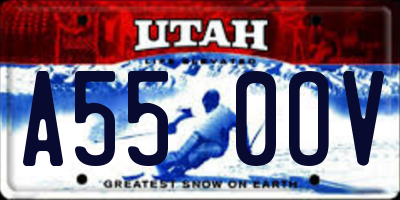 UT license plate A550OV