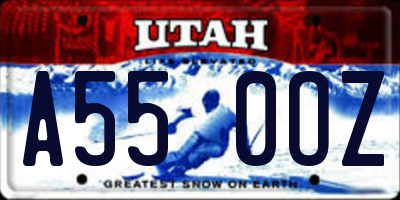 UT license plate A550OZ