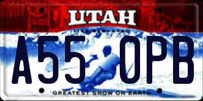 UT license plate A550PB