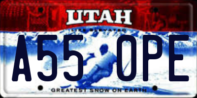 UT license plate A550PE