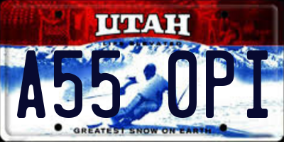 UT license plate A550PI