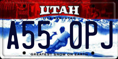 UT license plate A550PJ