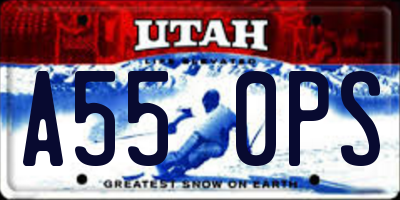 UT license plate A550PS