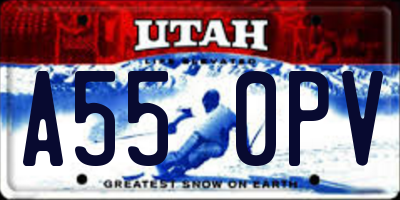 UT license plate A550PV