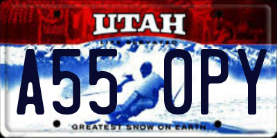 UT license plate A550PY