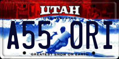 UT license plate A550RI