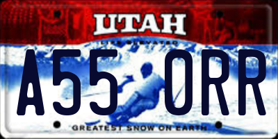 UT license plate A550RR