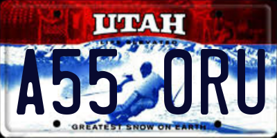 UT license plate A550RU