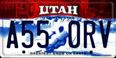 UT license plate A550RV
