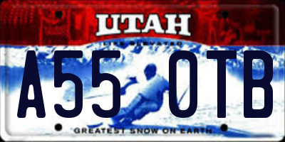 UT license plate A550TB