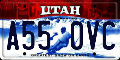 UT license plate A550VC
