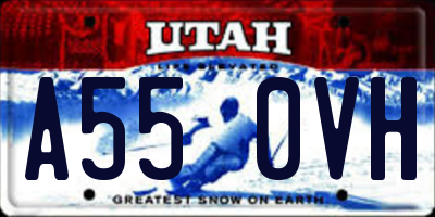 UT license plate A550VH