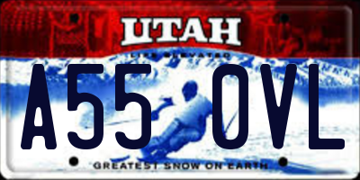 UT license plate A550VL