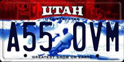 UT license plate A550VM