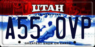 UT license plate A550VP