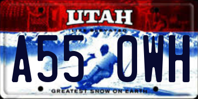 UT license plate A550WH