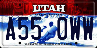 UT license plate A550WW