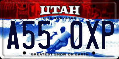 UT license plate A550XP