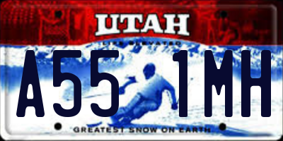 UT license plate A551MH
