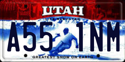UT license plate A551NM