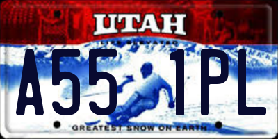 UT license plate A551PL