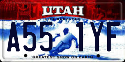 UT license plate A551YF