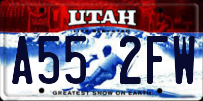 UT license plate A552FW