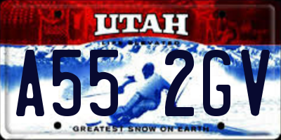 UT license plate A552GV